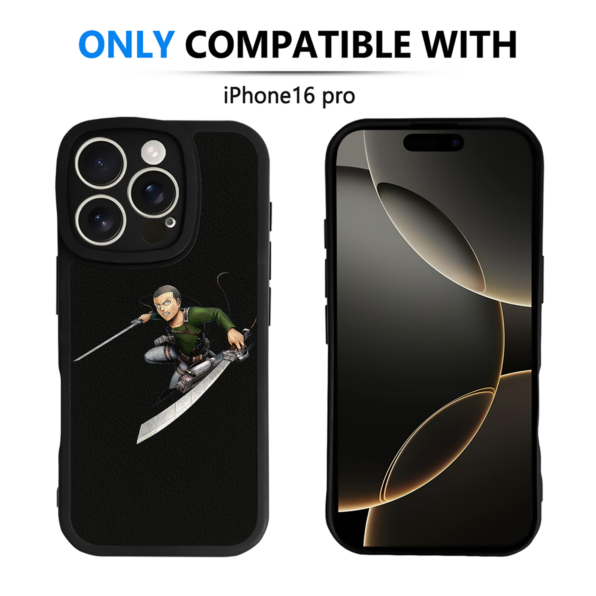 （画像用） 進撃の巨人 コニー·スプリンガー Attack on Titan Connie Springer 【iPhone 16シリーズ対応】シリコンスマホケース（レザー調） 材質：シリコン